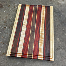 Load image into Gallery viewer, Cutting Board - Curly Maple, Paduak, Walnut