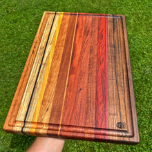 Load image into Gallery viewer, Cutting Board - Walnut, Shedua, Purple Heart, Mahogany, Bubinga, Sapele, Cherry, Yellow Heart, Maple, Wenge