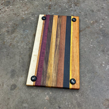 Load image into Gallery viewer, Cutting Board - Mahogany, Yellow Heart, Wenge, Monkeypod, Walnut, Cherry, Purple Heart, Maple