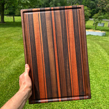 Load image into Gallery viewer, Cutting Board - Wenge, Walnut, Sapele