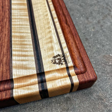 Load image into Gallery viewer, Cutting Board - Wenge, Walnut, Curly Maple, Bubinga