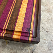 Load image into Gallery viewer, Cutting Board - Cherry, Walnut, Purple Heart