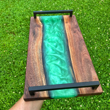Load image into Gallery viewer, Epoxy Serving Tray - Seafoam Green