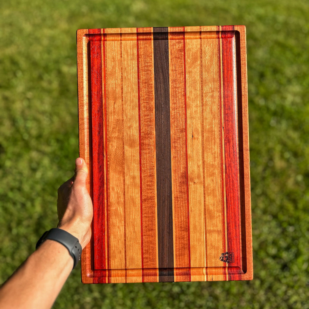 Cutting Board - Cherry, Paduak, Walnut, Makore