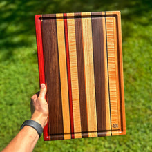 Load image into Gallery viewer, Cutting Board - Paduak, Cherry, Walnut, Maple, Curly Maple, Wenge, Ash, Makore
