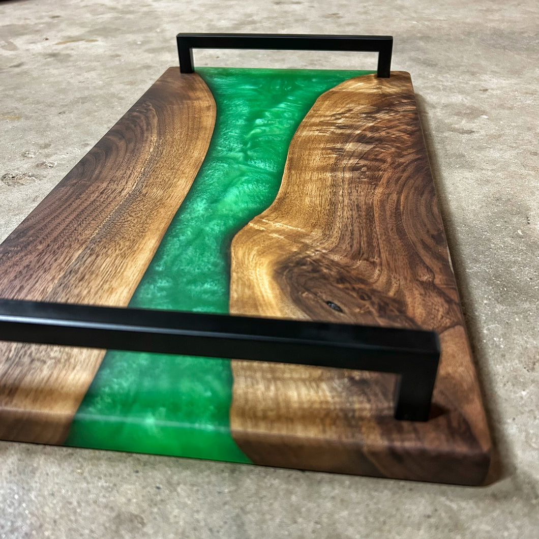 Epoxy Serving Tray - Seafoam Green