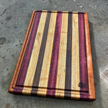 Load image into Gallery viewer, Cutting Board - Makore, Purple Heart, Walnut, Ash
