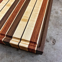 Load image into Gallery viewer, Cutting Board - Walnut, Red Zebrawood, Maple
