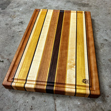 Load image into Gallery viewer, Cutting Board - Cherry, Maple, Yellowheart, Walnut
