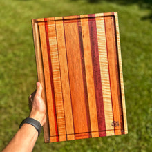 Load image into Gallery viewer, Cutting Board - Walnut, Cherry, Paduak, Curly Maple, African Mahogany, Sapele, Purpleheart
