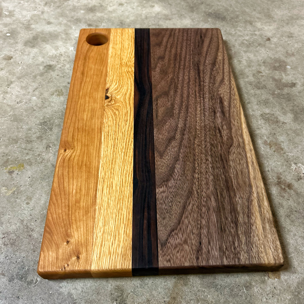 Hybrid Board - Walnut, Cherry, Red Oak, Maccasar Ebony