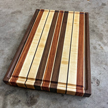 Load image into Gallery viewer, Cutting Board - Walnut, Red Zebrawood, Maple
