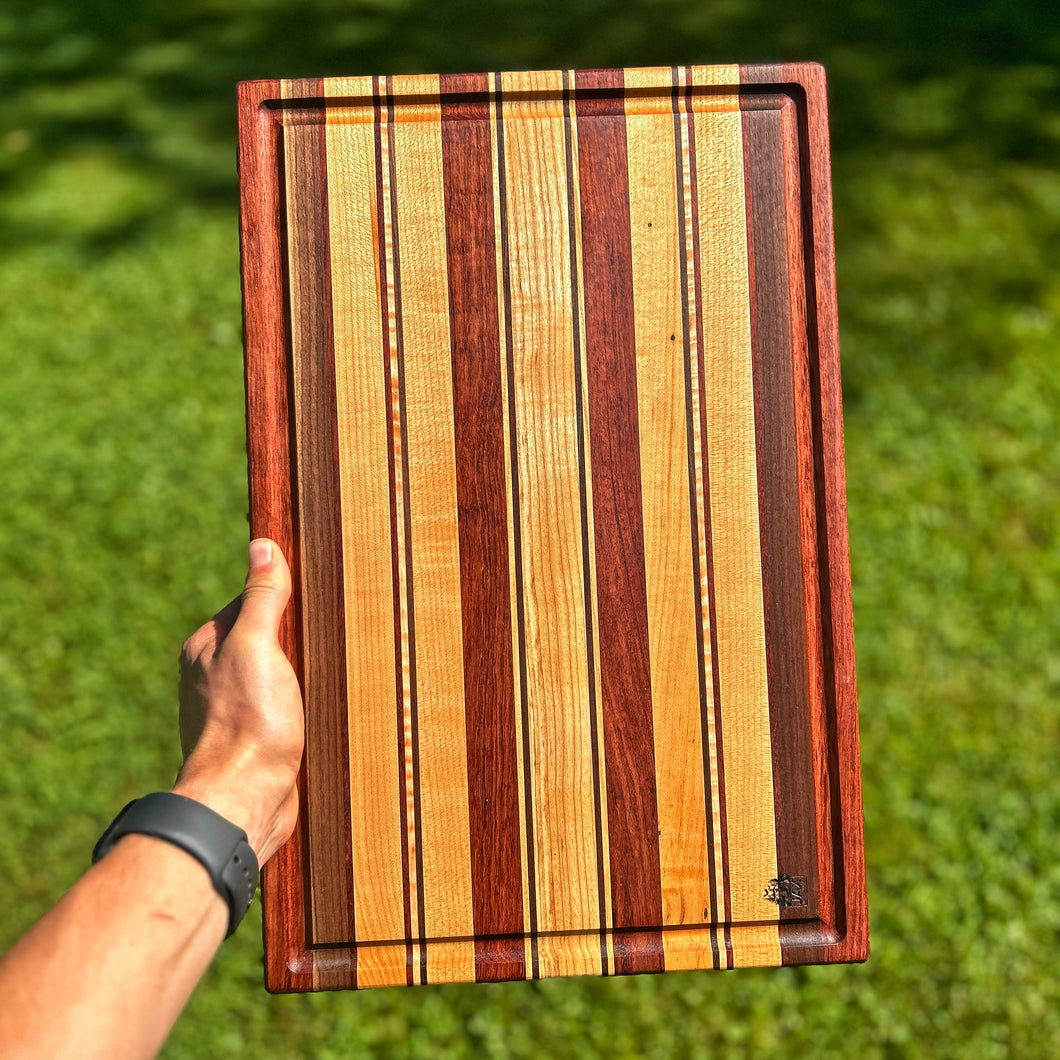 Cutting Board - Bubinga, Maple, Curly Maple, Ash, Walnut