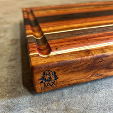 Load image into Gallery viewer, Cutting Board - Tigerwood, Ash, Red Zebrawood, Walnut
