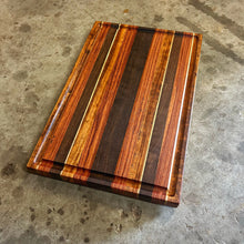 Load image into Gallery viewer, Cutting Board - Tigerwood, Ash, Red Zebrawood, Walnut
